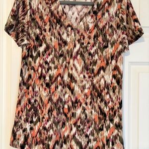 Jones New York Multicolor Patterned Blouse